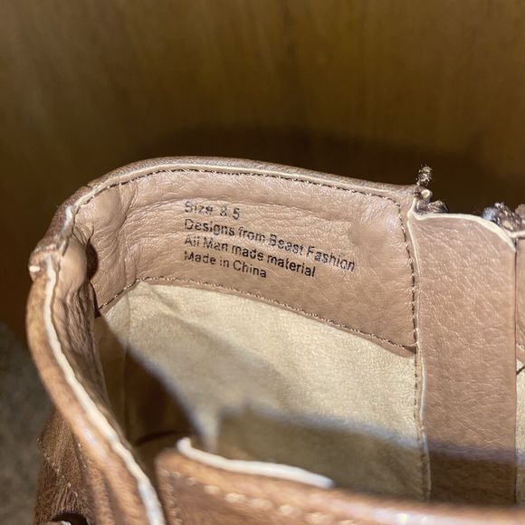 BEAST FASHION Buckle Zip Detail Women’s Ankle Boots, Size 8.5 - Picture 11 of 15